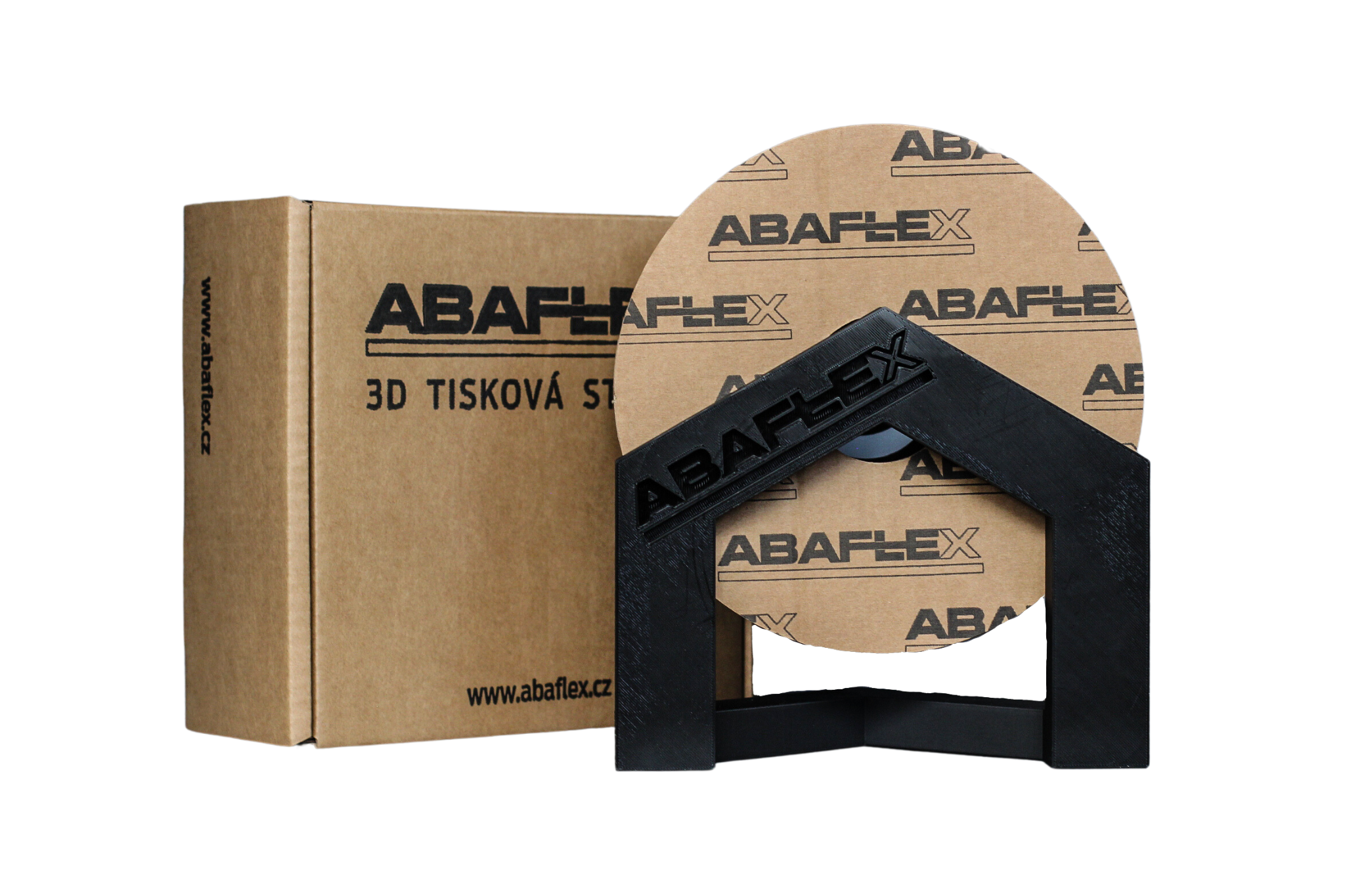 VÝPRODEJ: PLA filament ABAFLEX černý, 1.75 ± 0.019 mm, 750g, cívka 84mm