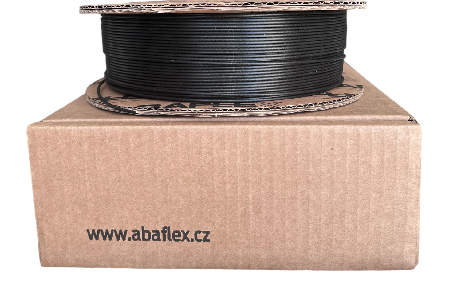 PLA filament ABAFLEX černý, 1.75 ± 0.019 mm, 750g, cívka 64mm
