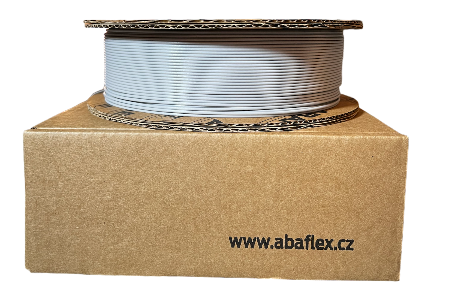 PLA filament ABAFLEX šedý, 1.75 ± 0.019 mm, 750g, cívka 64mm