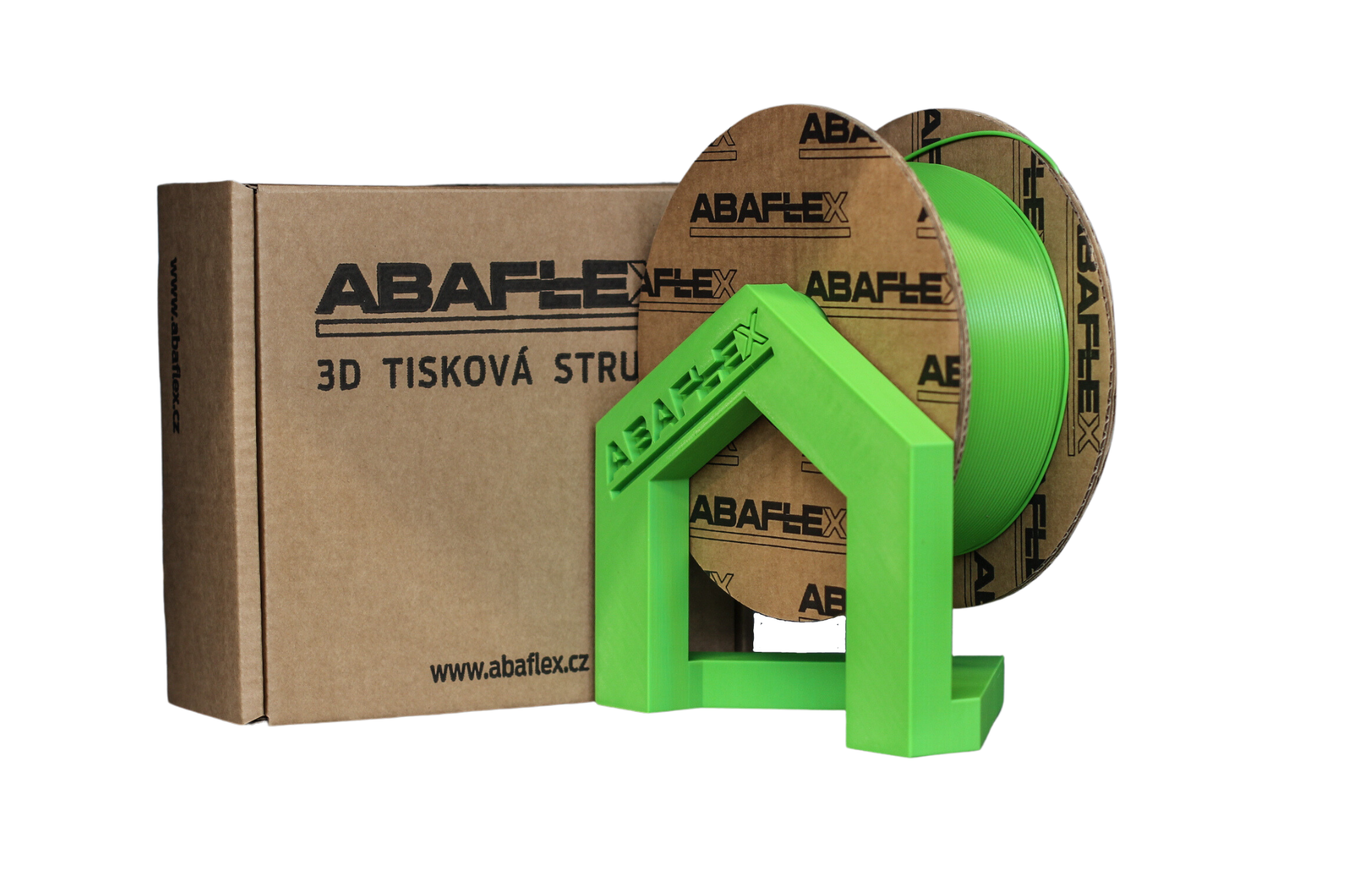 PLA filament ABAFLEX zelený, 1.75 ± 0.019 mm, 1000g, cívka 84mm